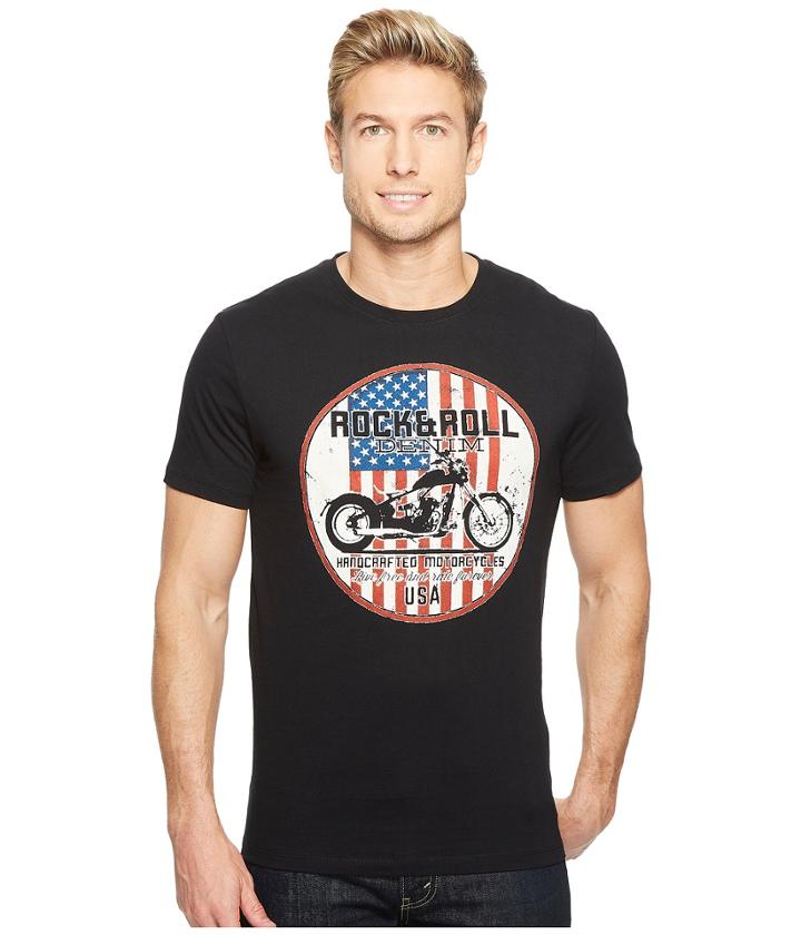 Rock And Roll Cowboy Short Sleeve T-shirt P9-2164 (black) Men's T Shirt