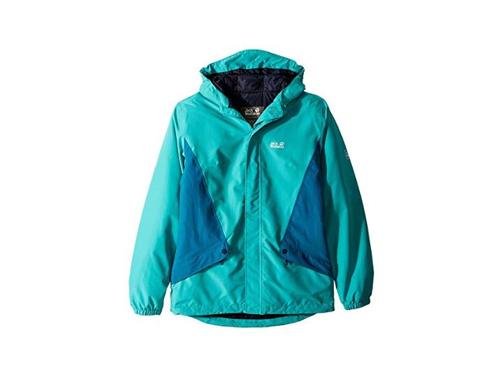 Jack Wolfskin Kids Kajak Falls Jacket (infant/toddler/little Kids/big Kids) (aquamarine) Girl's Coat