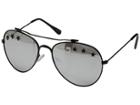 Steve Madden Marie (black/black/silver Mirrored Lens) Fashion Sunglasses
