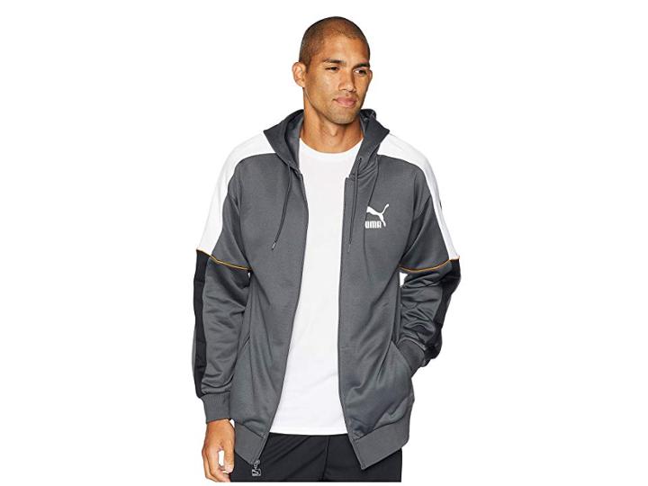 Puma Retro Full Zip Hoodie (iron Gate) Men's Sweatshirt