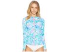 Lilly Pulitzer Upf 50+ Sunny Rashguard (bennet Blue Celestial Seas) Women's Swimwear
