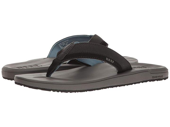 Reef Contoured Cushion (grey/blue) Men's Sandals