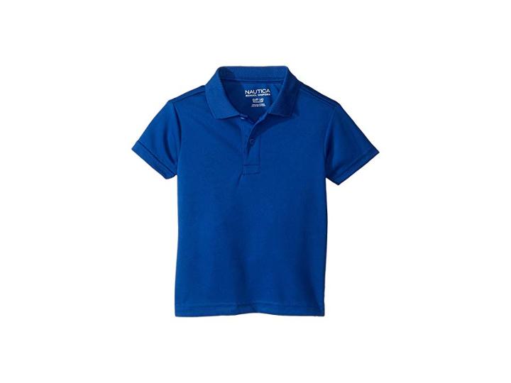 Nautica Kids Short Sleeve Performance Polo (little Kids) (royal) Boy's Short Sleeve Pullover