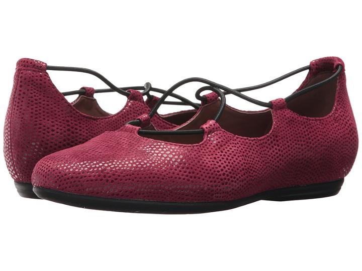Earth Essen Earthies (burgundy Printed Suede) Women's Flat Shoes