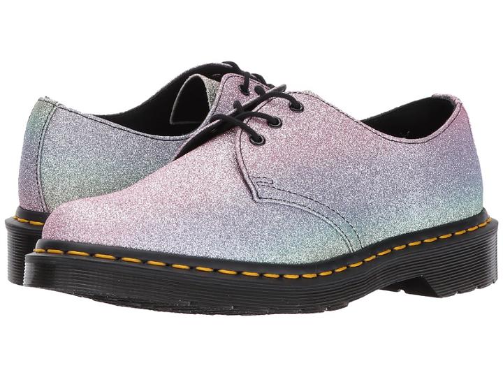Dr. Martens 1461 Rainbow Glitter 3-eye Shoe (multi Glitter Pu) Women's Shoes