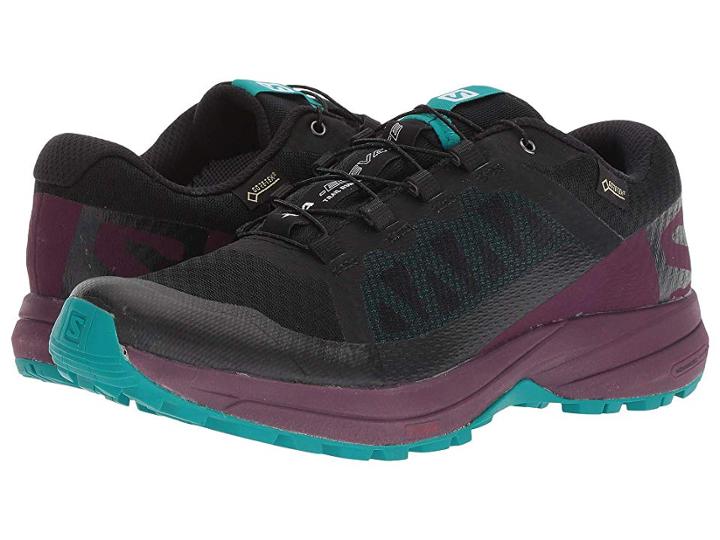 Salomon Xa Elevate Gtx(r) (black/potent Purple/tropical Green) Women's Shoes