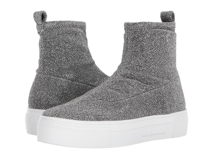 Kennel & Schmenger Glitter Sock Boot (silver Stretch Lurex) Women's Boots