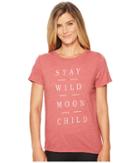 Spiritual Gangster Wild Moon Rec Tee (dusty Cedar) Women's T Shirt