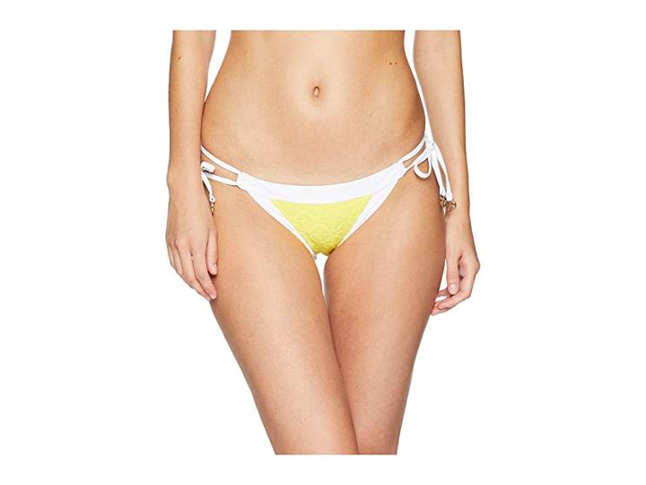 Trina Turk Sunshine Jacquard Tie Side Hipster Bottom (yellow) Women's Swimwear