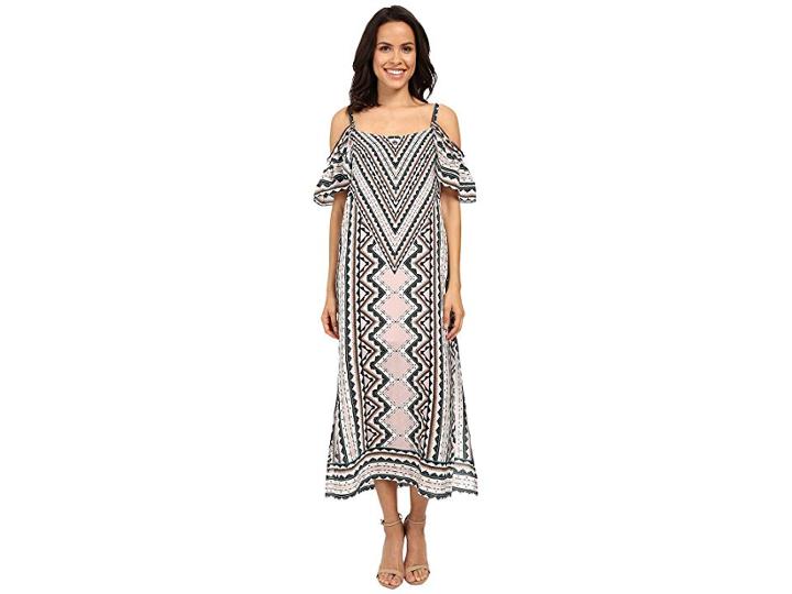 Nanette Lepore Havana Nights Maxi Dress (natural Multi) Women's Dress