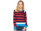 Equipment Axel Cropped Sweater Stripe (ribbon Red Multi) Women's Sweater