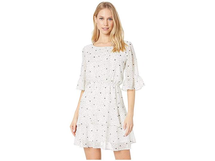 Bb Dakota Dots On Dots Dress (ivory) Women's Dress