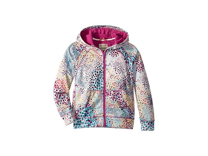 Burton Kids Scoop Full Zip Hoodie (little Kids/big Kids) (stout White Dots) Girl's Sweatshirt