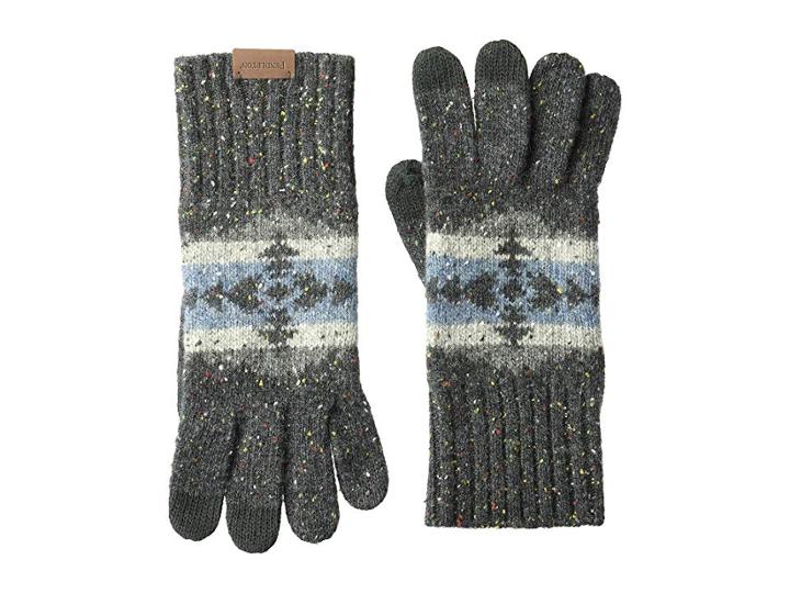 Pendleton Knit Gloves (hawkeye Grey) Over-mits Gloves