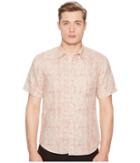 Billy Reid Short Sleeve Martin Shirt (cream/red) Men's Clothing