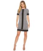 Michael Michael Kors Short Sleeve Stingray Border Dress (black) Women's Dress