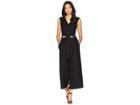 1.state Sleeveless Wrap Front Jumpsuit (rich Black) Women's Jumpsuit & Rompers One Piece