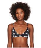 Stella Mccartney Iconic Prints Scooped Triangle Top (black & White Swan Print) Women's Swimwear