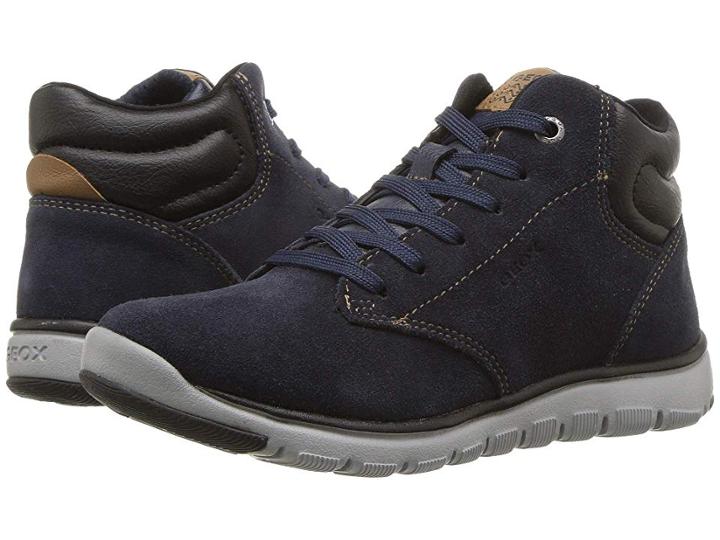Geox Kids Xunday Boy 10 (little Kid/big Kid) (navy/black) Boy's Shoes