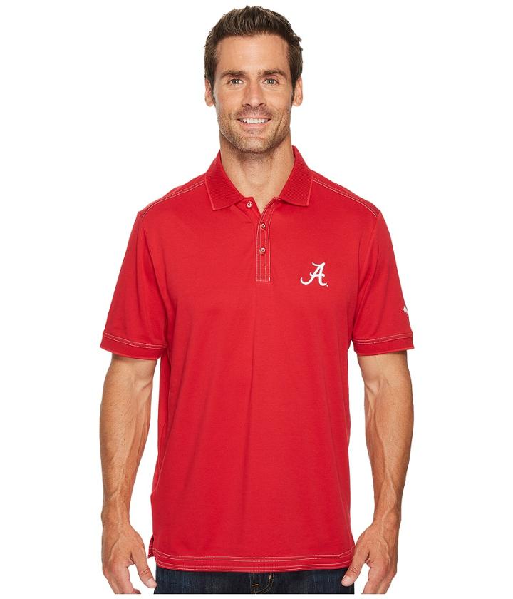 Tommy Bahama Alabama Crimson Tide Collegiate Series Clubhouse Alumni Polo (university Of Alabama) Men's Clothing