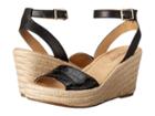 Naturalizer Note (black Printed Croco/leather) Women's Wedge Shoes