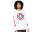 Vans Captain Shields Long Sleeve Boyfriend Tee (white) Women's T Shirt