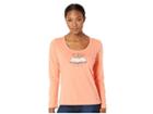 Life Is Good Get Lost Get Found Crusher Scoop Long Sleeve T-shirt (fresh Coral) Women's T Shirt