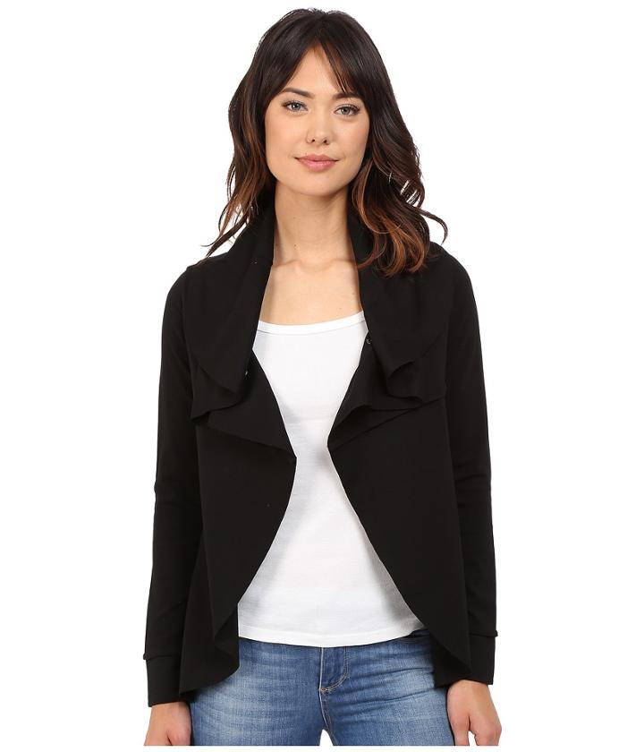 Kensie Ponte Jacket Ks8k2075 (black) Women's Coat