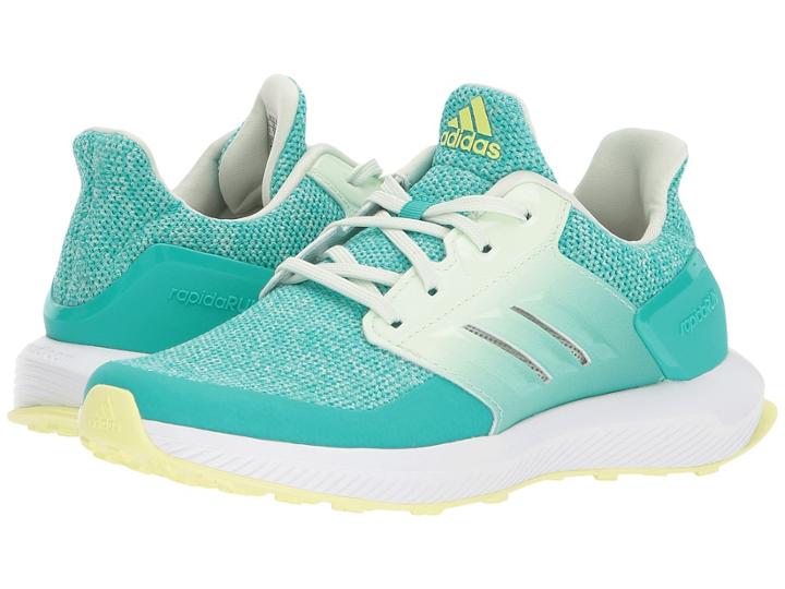 Adidas Kids Rapidarun (little Kid/big Kid) (shock Mint/aero Green) Girls Shoes