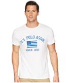 U.s. Polo Assn. Uspa Flag 1890 Crew Tee (white) Men's Short Sleeve Pullover