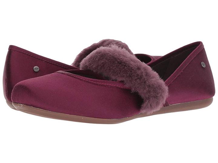 Ugg Lena Fluff Flat (port) Women's Flat Shoes