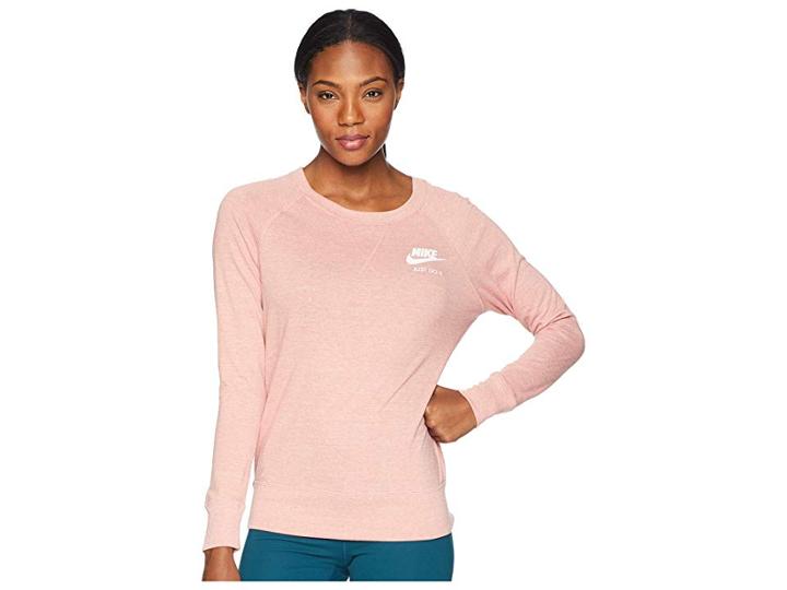 Nike Sportswear Gym Vintage Crew (rust Pink/sail) Women's Clothing
