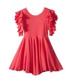 Fiveloaves Twofish Amelia Stretch Fit Flare Dress (big Kids) (coral) Girl's Dress