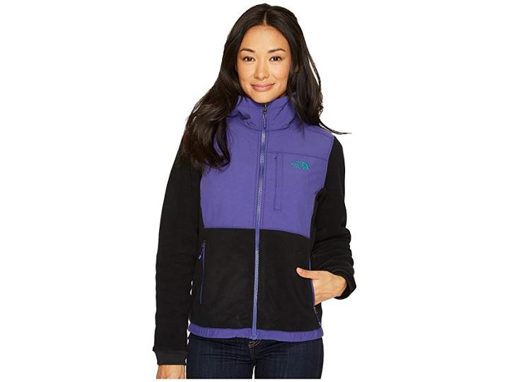 The North Face Denali 2 Hoodie (tnf Black/bright Navy) Women's Coat