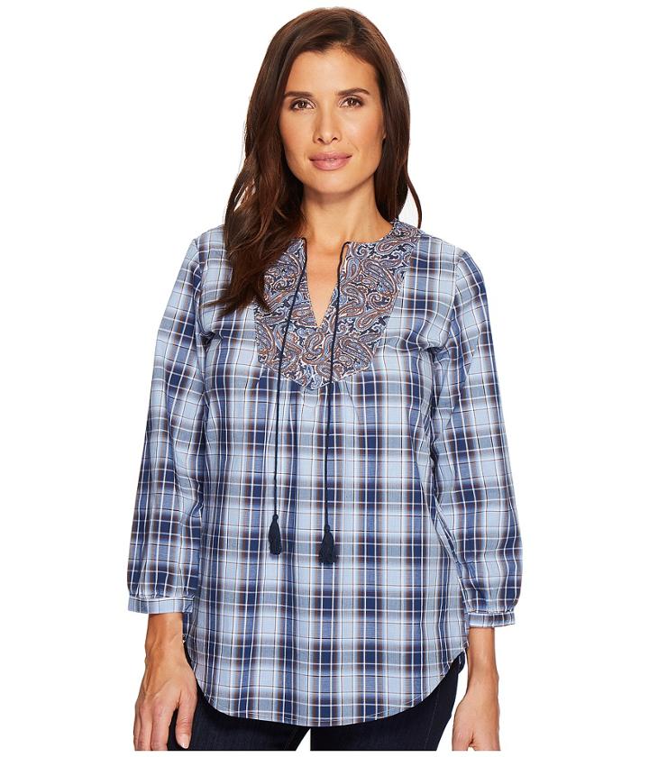 Roper 1524 Vintage Plaid (blue) Women's Clothing