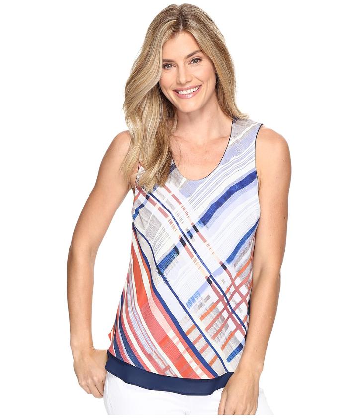 Nic+zoe Painted Plaid Tank (multi) Women's Sleeveless