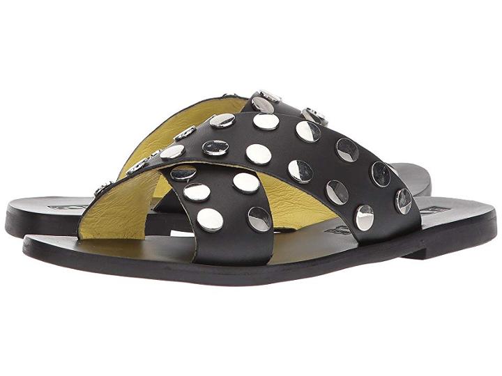 Sol Sana Ramone Slide (black Stud) Women's Sandals