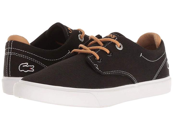 Lacoste Kids Esparre (little Kid) (black/light Tan I) Kid's Shoes