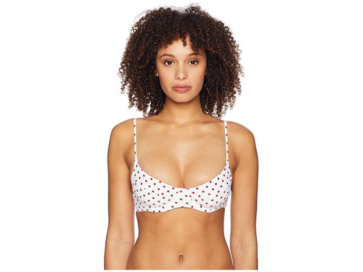 Onia Weworewhat X Onia Lydia Top (white Polka Dots) Women's Swimwear