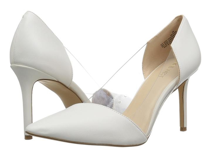 Nine West Expo (white/clear) Women's 1-2 Inch Heel Shoes