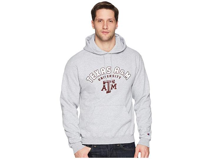 Champion College Texas Am Aggies Eco(r) Powerblend(r) Hoodie 2 (heather Grey) Men's Sweatshirt