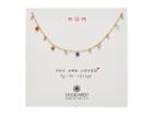 Dogeared Mom, You Are Loved, Dangling Gem Necklace (gold Dipped) Necklace