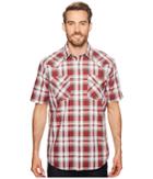 Pendleton Frontier Shirt Short Sleeve (red/grey/white Plaid) Men's Short Sleeve Button Up