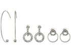 Steve Madden Casted Open Hoop Earrings (silver) Earring
