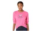 Life Is Good Stable Relationship Crusher Long Sleeve T-shirt (fiesta Pink) Women's T Shirt