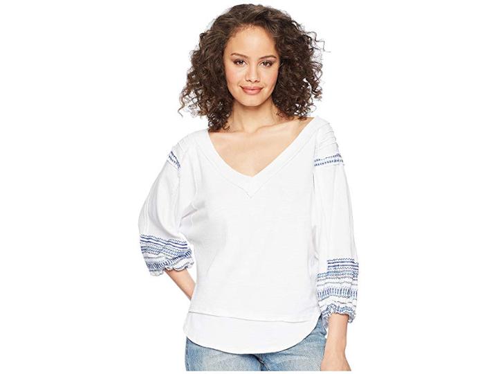 Free People Bubble Tee (white) Women's Clothing