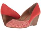 Tahari Palace (coral Aztec Fabric/leather) Women's Shoes