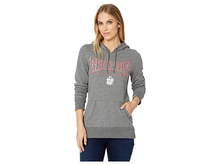 Champion College Georgia Bulldogs Eco University Fleece Hoodie (granite Heather) Women's Sweatshirt