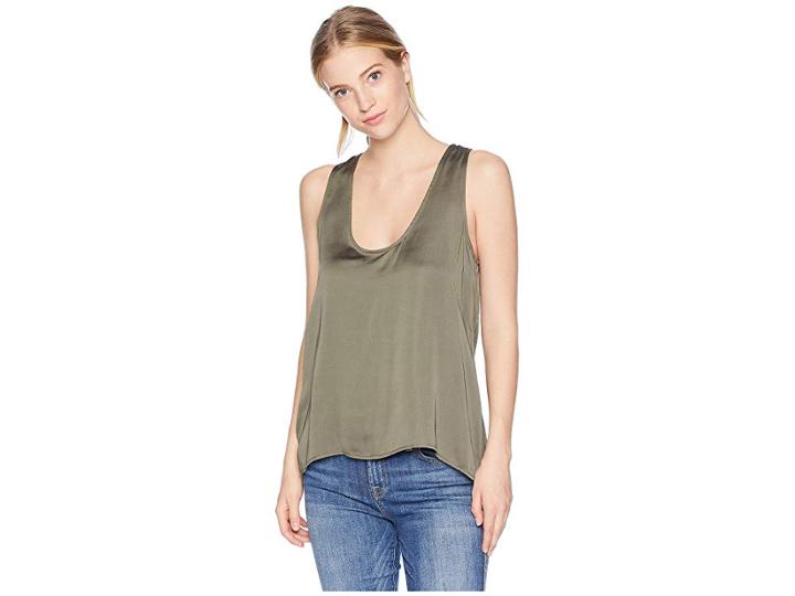Bcbgmaxazria Lola High-low Tank Top (olive) Women's Clothing