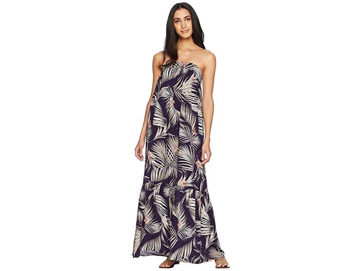 Tavik Sunset Strapless Dress (latona Palm Evening Blue) Women's Dress